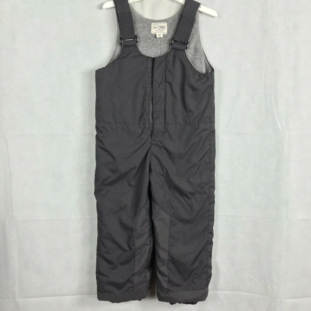 The Childrens Place Snow Bibs Boys Sz‎ 3T Gray Fleece Lined Jumper